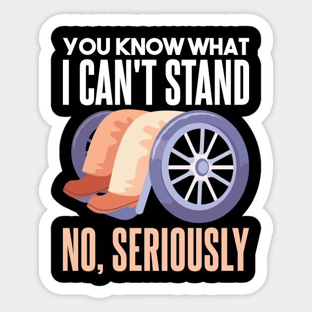 Wheelchair Handicapped Humor Sticker by TheBestHumorApparel